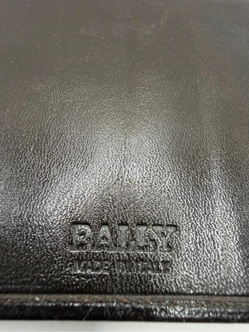 Bally Brown Leather Bifold Long Wallet Checkbook Holder Made in Italy